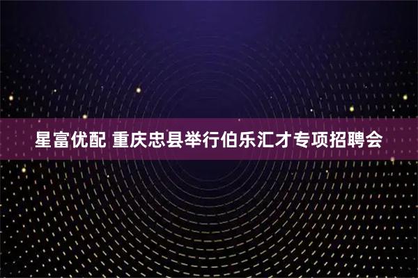星富优配 重庆忠县举行伯乐汇才专项招聘会